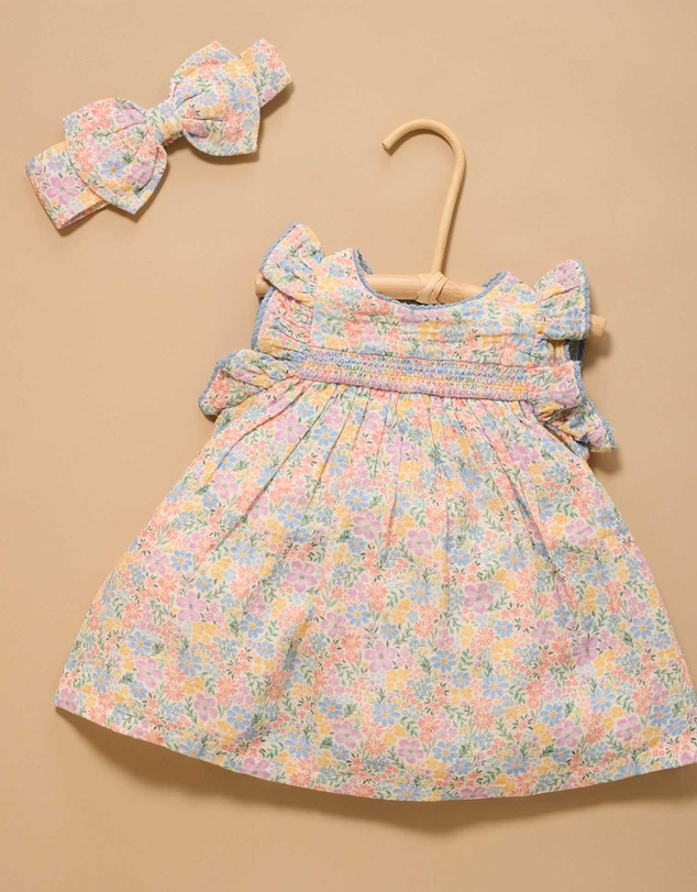 Purebaby - Smocked Dress -Kids-Babies