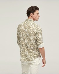 Oxford - Holloway Linen Blend Printed Shirt