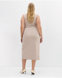 City Chic - Callie Knit Wrap Midi Skirt