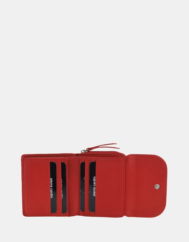 Pierre Cardin - Pierre Cardin Ladies Leather Tri-Fold Tab Wallet