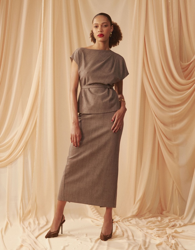 Forcast - Loretta Pleat Belted Top