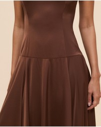 CHANCERY - Serena Drop Waist Square Neck Maxi Dress