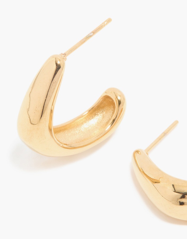 Lovisa - Waterproof Gold Plated Stainless Steel Banana Shape Hoop Earrings