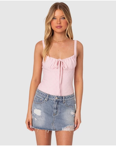 EDIKTED - Carol Eyelet Bodysuit