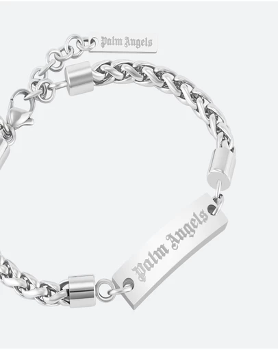 Palm Angels - Emidio SS Plaque Wheatchain Bracelet