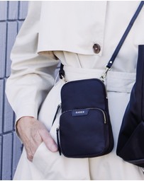 SABEN - Nikko Pocket Nylon Phone Sling Black
