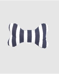Mog & Bone - Printed Bone Soft Toy - Navy Hamptons Stripe Print