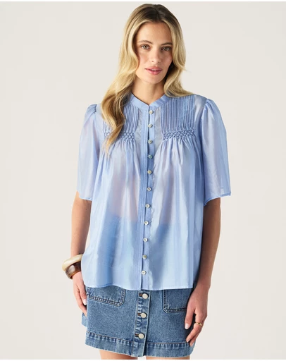 MOS The Label - Romy Short Sleeve Blouse