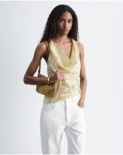 & Other Stories - Cowl-Neck Drawstring Top