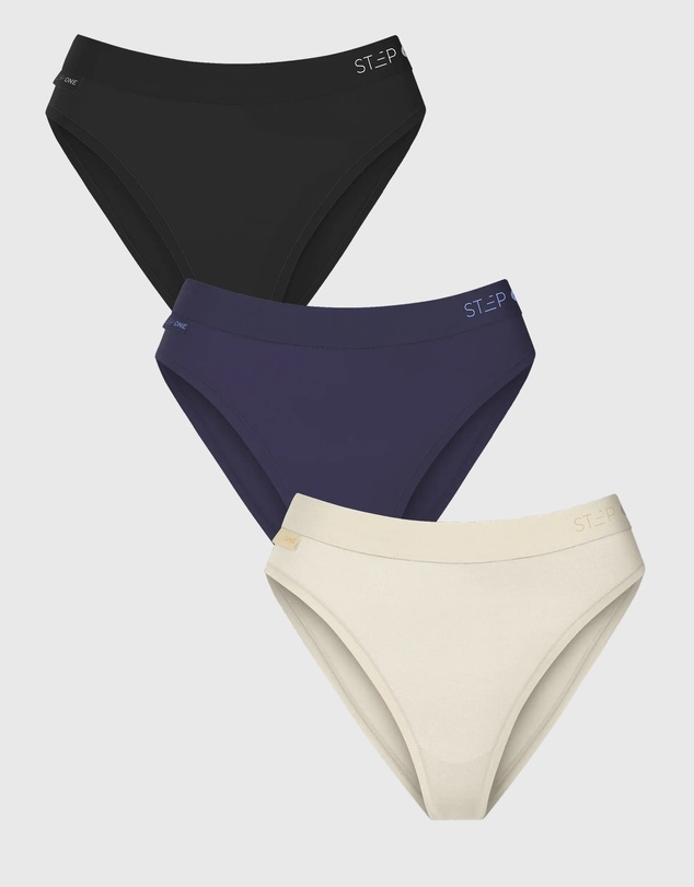 STEP ONE - Women's Bikini Brief 3 Pack - Mixed Colours