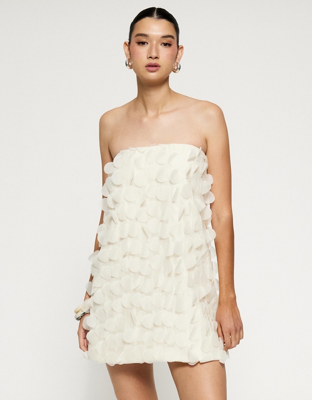 Lover - Este Ruffle Strapless Mini Dress