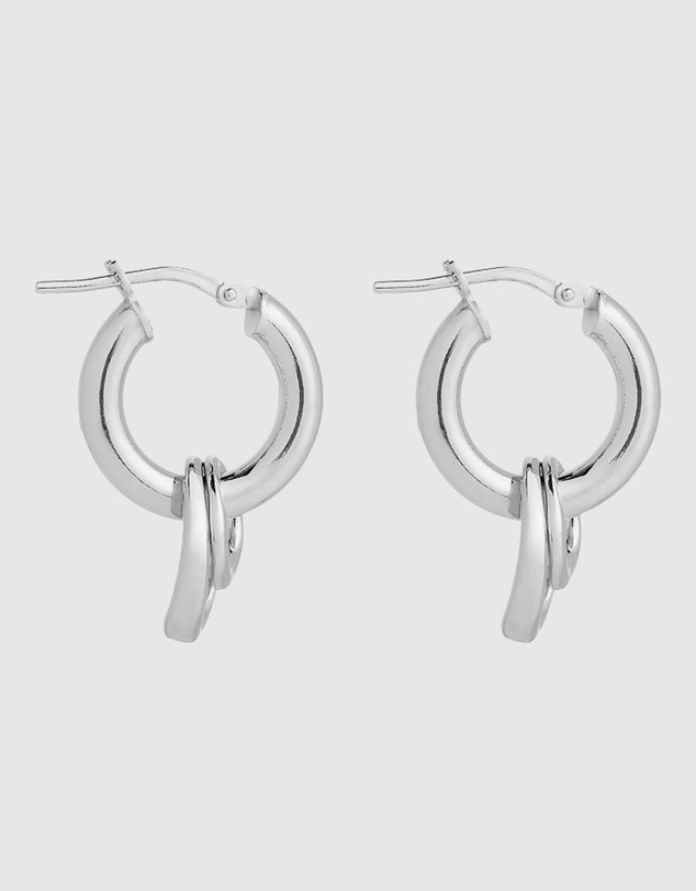 Najo - Whisper Silver Hoop Earring