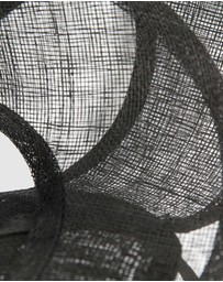 Max Alexander - Black Sinamay Racing Fascinator