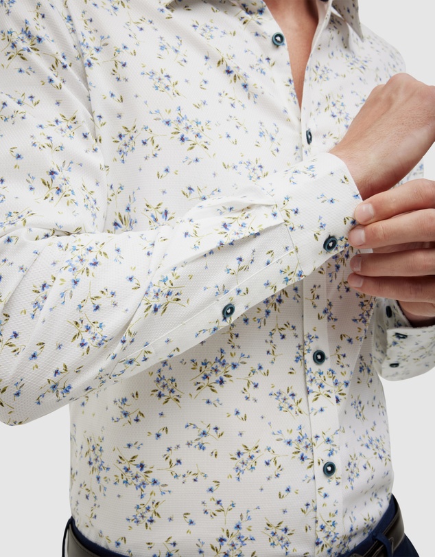 Politix - Bouquet Print Long Sleeve Shirt