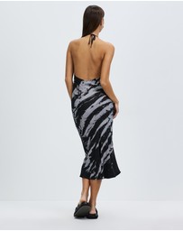 Third Form - Twist Through Bias Halter Midi