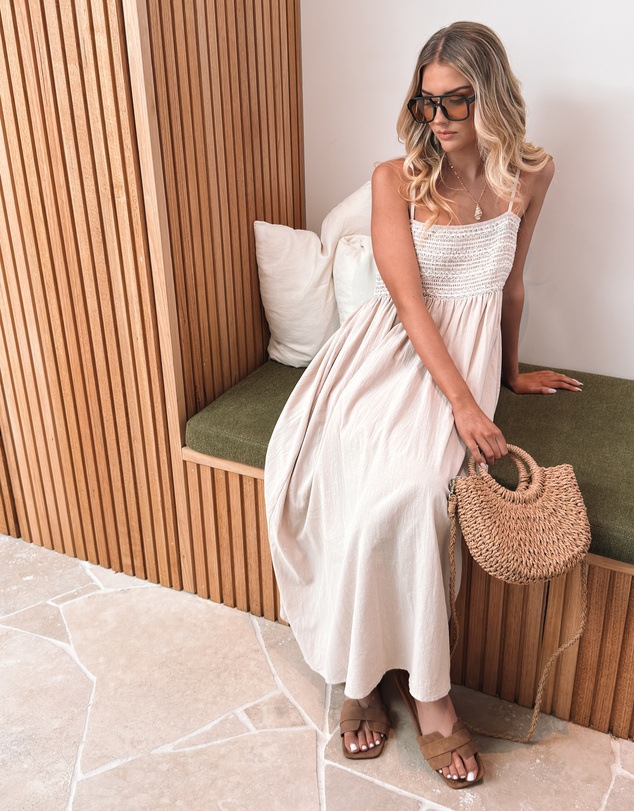Esther & Co - Ilyndra Dress - Beige Multi