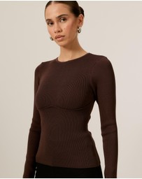Tussah - Crew Neckline With Under Bust Seam Top