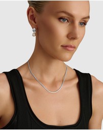 Nialaya Jewellery - Snake Chain Necklace in Silver