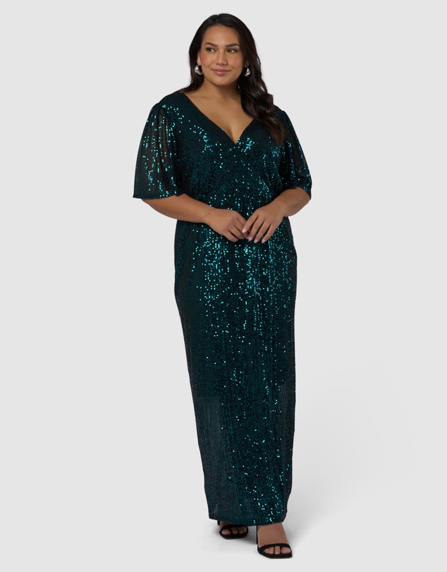 Pink Dusk by Curve Project - Lure Sequin Maxi Dress