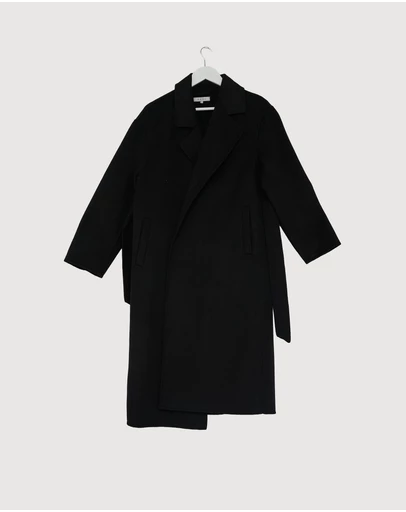 Revibe - Repaired AERE Chloe Double Faced Wool Blend Coat - AU 10