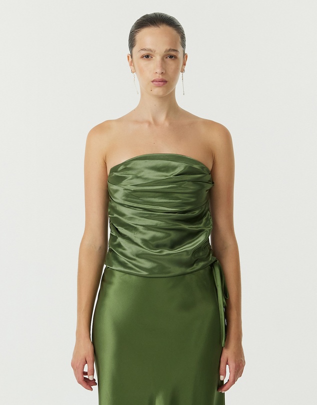 Third Form - Satin Drape Bustier