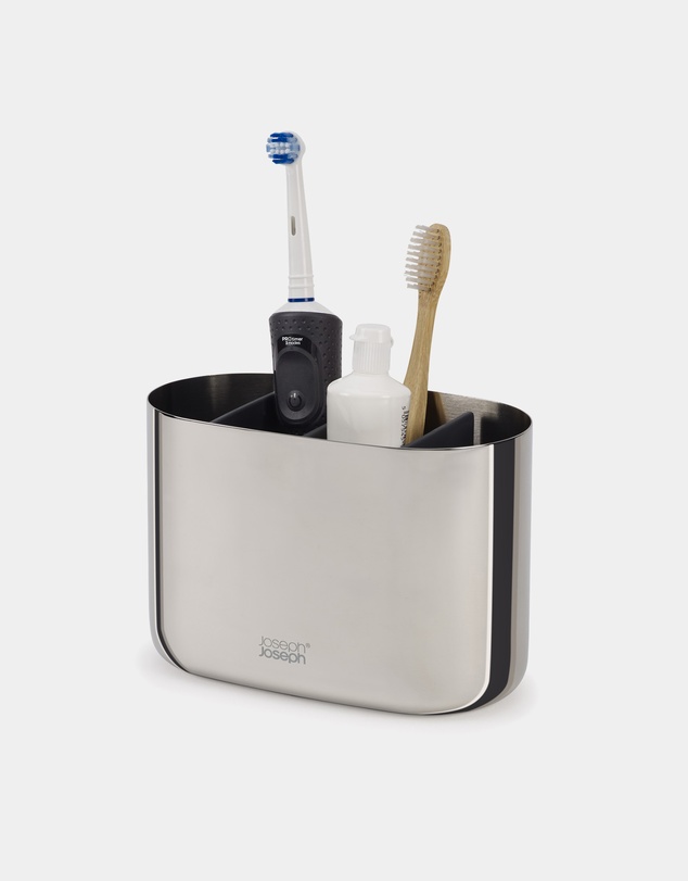 Joseph Joseph - EasyStore™ Luxe Large Stainless Steel Toothbrush Caddy