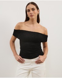Atmos&Here - Eliza Lace Off Shoulder Top