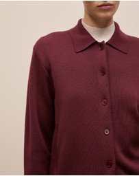 Trenery - Merino Double Knit Jacket in Red Mahogany