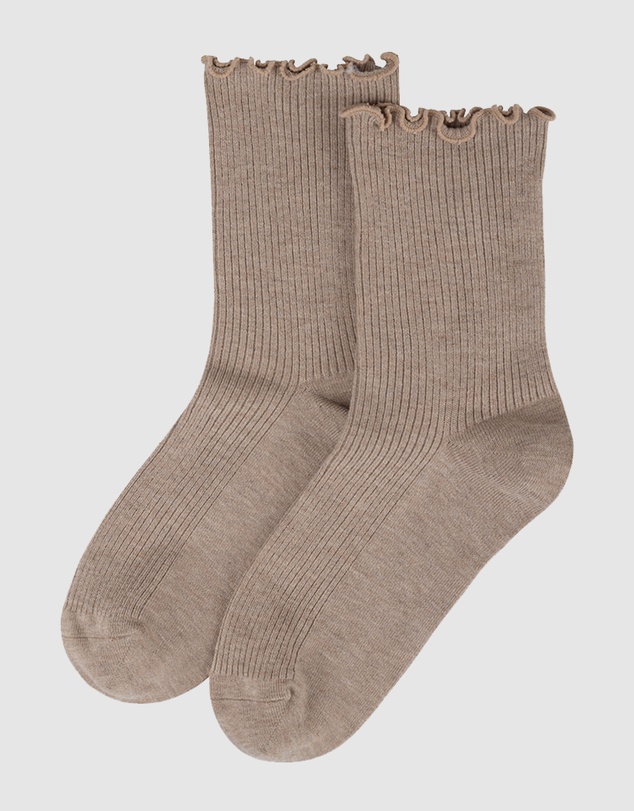 Pussyfoot - 3 Pack Ribbed Frill Quarter Crew Socks Bamboo Cotton Circulation Friendly Comfort Top