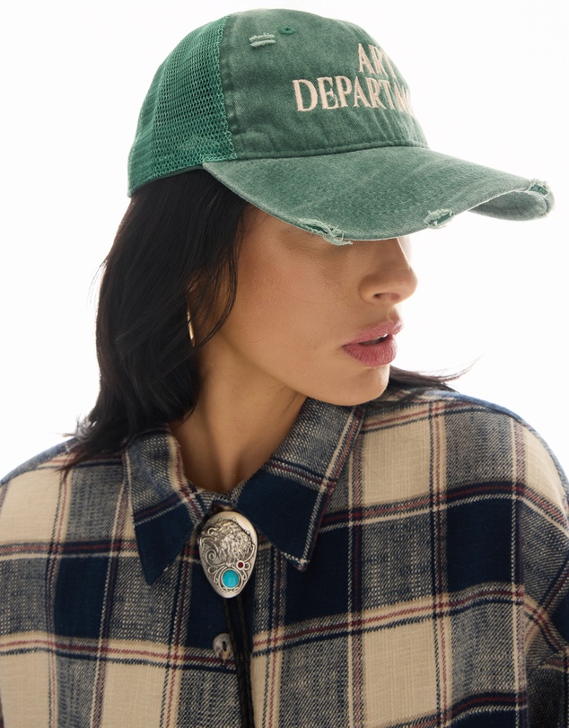 THE TALES - Destroyed Art Department Green Trucker Cap
