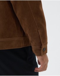 AERE - Suede Look Harrington Jacket