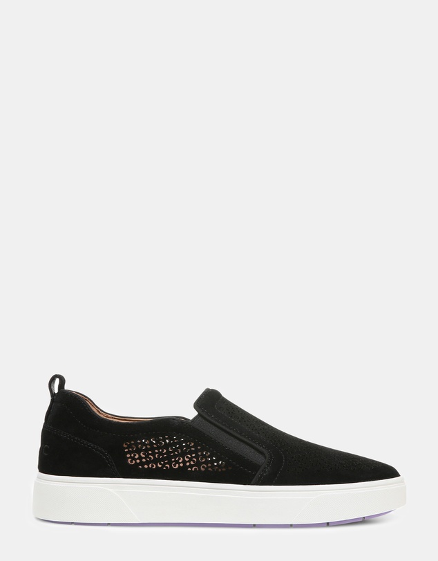 Vionic - Kimmie Perf Slip-On Sneaker - Black Suede