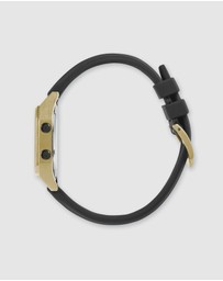 Maxum - Raglan Tide Watch – Gold Case, Black Dial & Black Silicone Strap