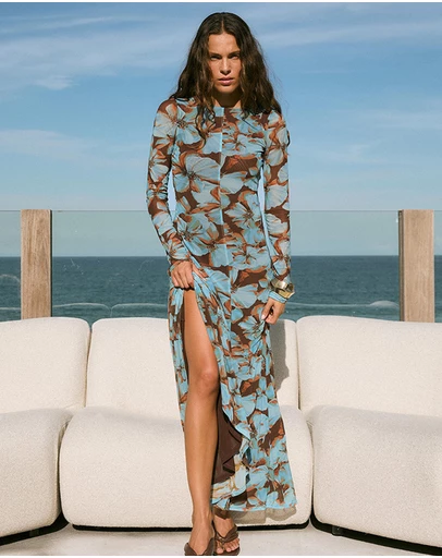 KIVARI - Nieve Mesh Maxi Dress