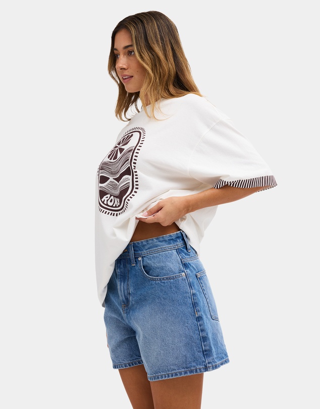 Roxy - Womens Morning Splendour Mid Denim Shorts