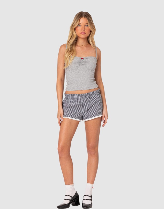 EDIKTED - Kyra Gingham Shorts