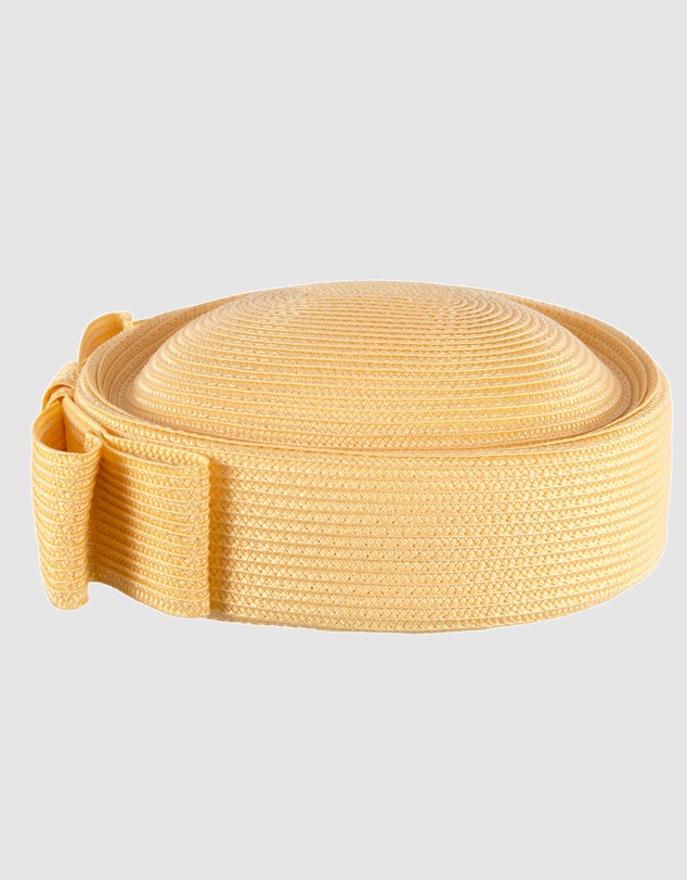 Max Alexander - Yellow Braid Pillbox Hat