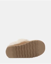 EVERAU - Australian Shepherd Ugg Kids Homey Slipper Cow Suede Upper House Shoes