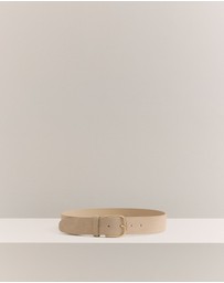 Trenery - Serin Suede Belt in Tahini