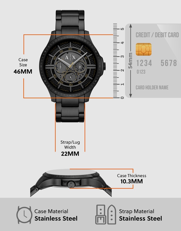 Armani Exchange - Black Chronograph Watch