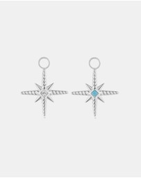 Ania Haie - Silver Turquoise and Cubic Ziconia Star Earring Charm