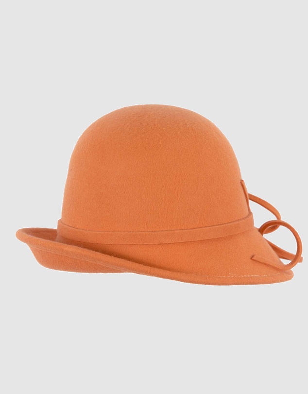 Max Alexander - Winter Felt Orange Cloche Hat