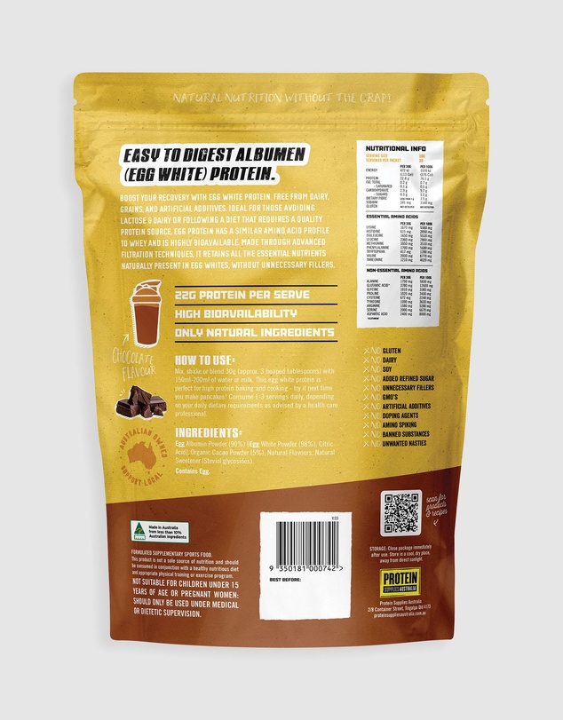 Protein Supplies Australia - Chocolate PaleoPro (Egg White Protein) - 900g