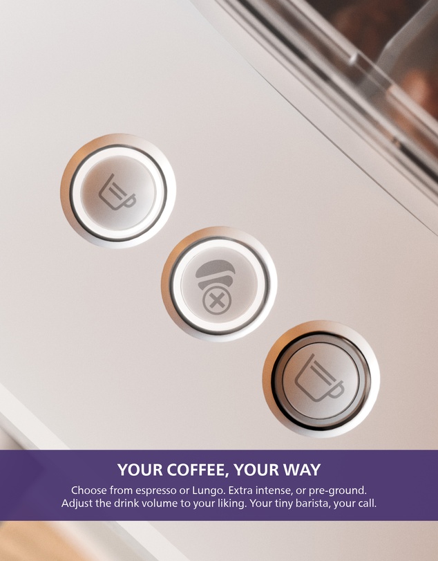 Philips - Baristina Espresso Machine Cloud White