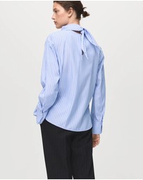 M.N.G - Striped Blouse With Handkerchief