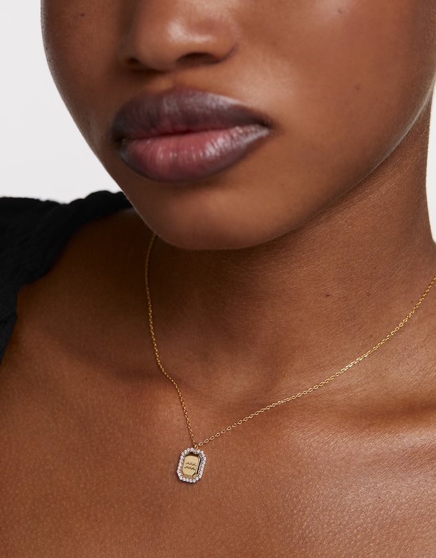 PDPAOLA - Aquarius Zodiac Gold Necklace