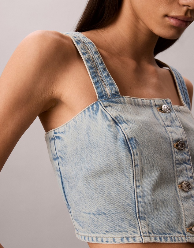 Calvin Klein Jeans - Denim Logo Tape Trucker Tank Top