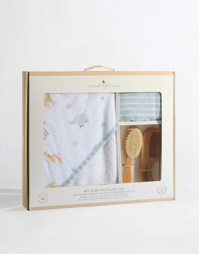 Living Textiles - 4pc Baby Bath Gift Set - Roam & Roar