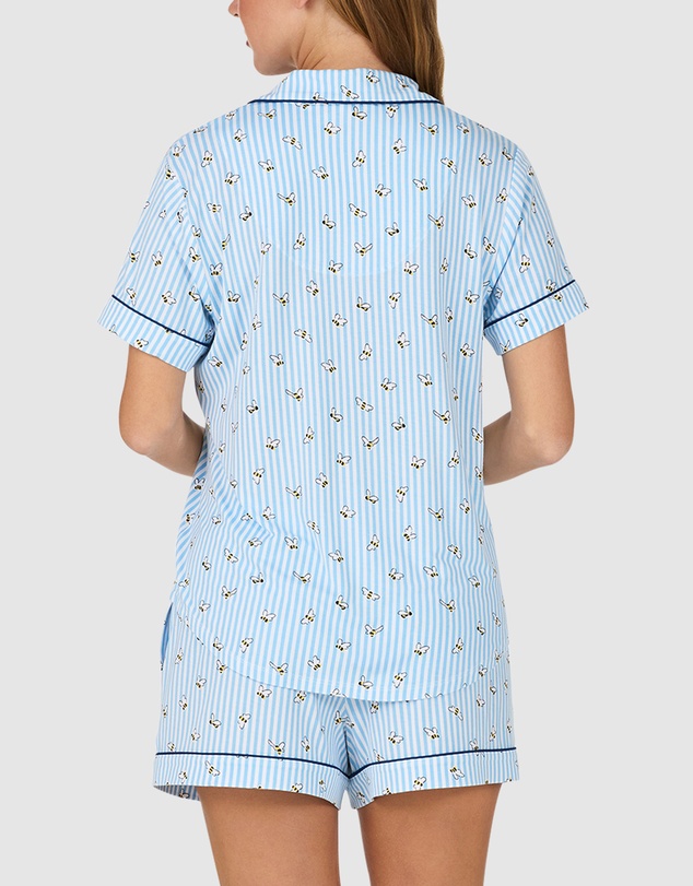 Kate Spade - Printed Modal Button Up Short Sleeve Short Pyjama Set