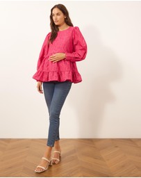 Atmos&Here Maternity  - Maternity Kaia Burnout Top